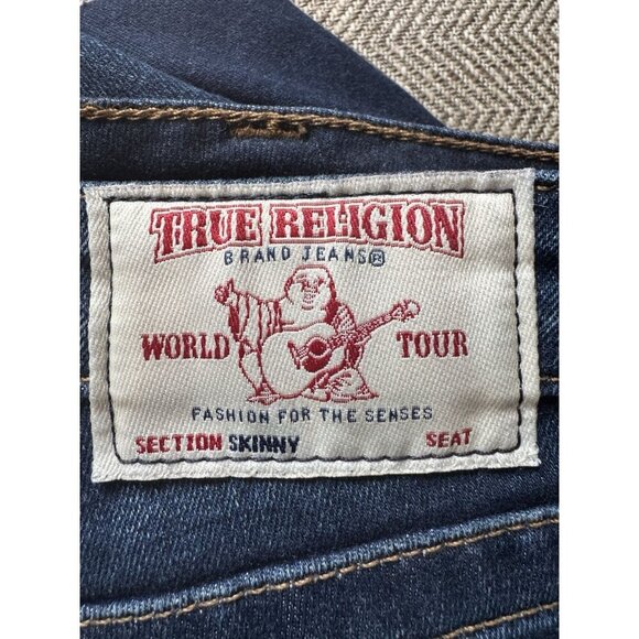 True Religion Jean women Curvy Skinny size 27 With Gold Sequin, tayler swift, - Picture 12 of 16